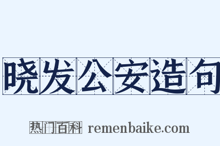 晓发公安造句是什么意思的图片